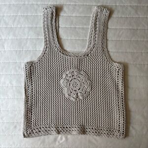 Jessica Simpson Crochet Knit Top with Floral Detail
